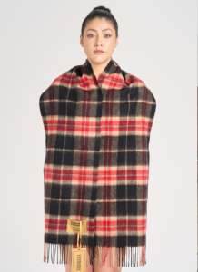 EC Red Check Cashmere Scarves